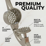 Wyciskarka do Czosnku Metalowa z Ergonomiczną Rączką i 37 Otworami – Łatwe Czyszczenie 3