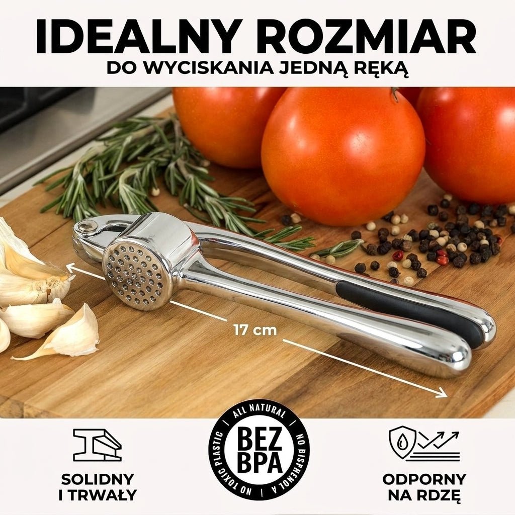 Wyciskarka do Czosnku Metalowa z Ergonomiczną Rączką i 37 Otworami – Łatwe Czyszczenie 6