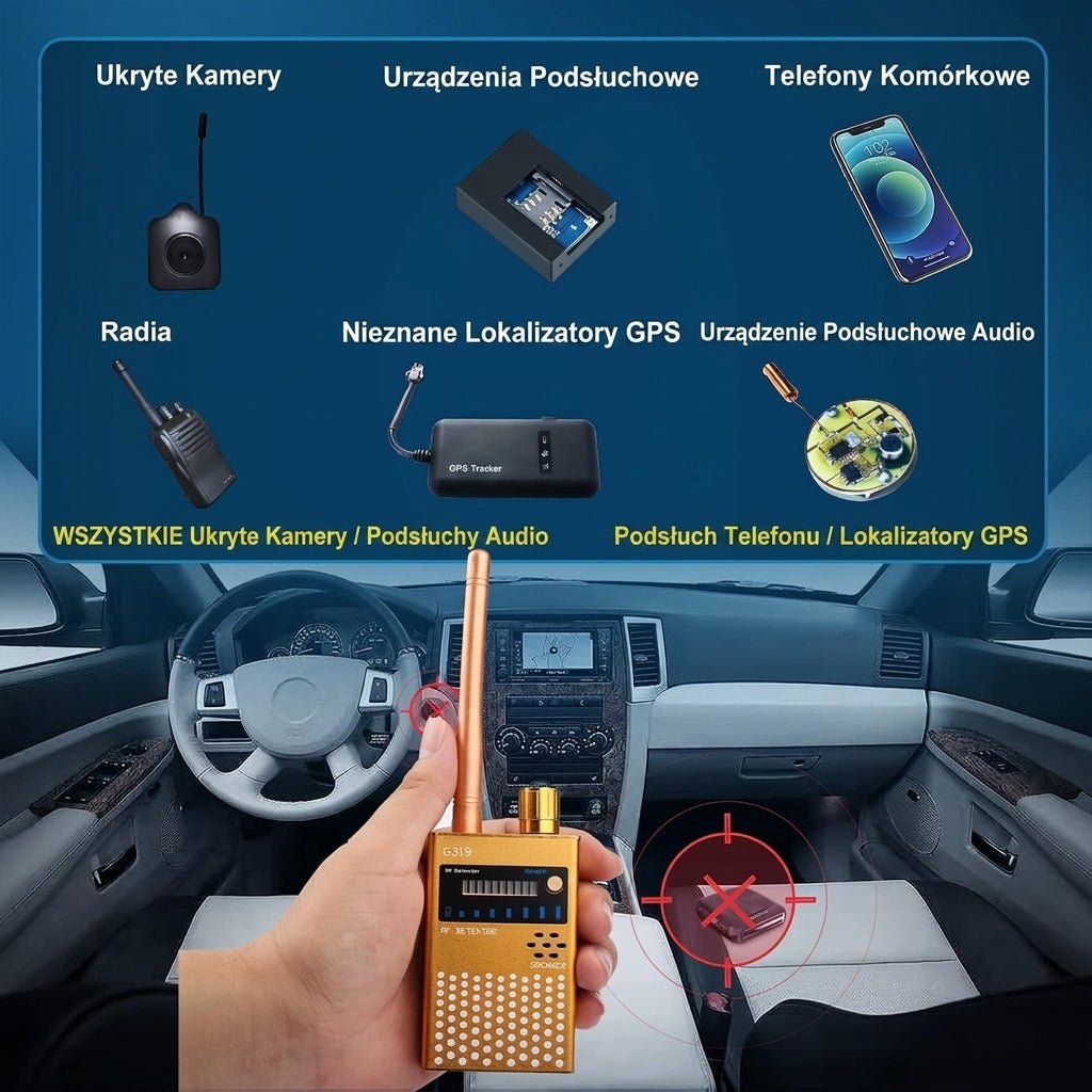 Wykrywacz Sygnałów RF i GPS – Detekcja Ukrytych Kamer i Lokalizatorów do Domu i Biura 14