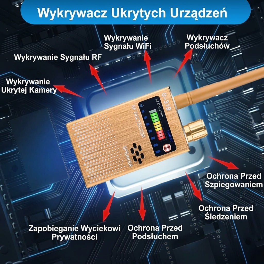 Wykrywacz Sygnałów RF i GPS – Detekcja Ukrytych Kamer i Lokalizatorów do Domu i Biura 5