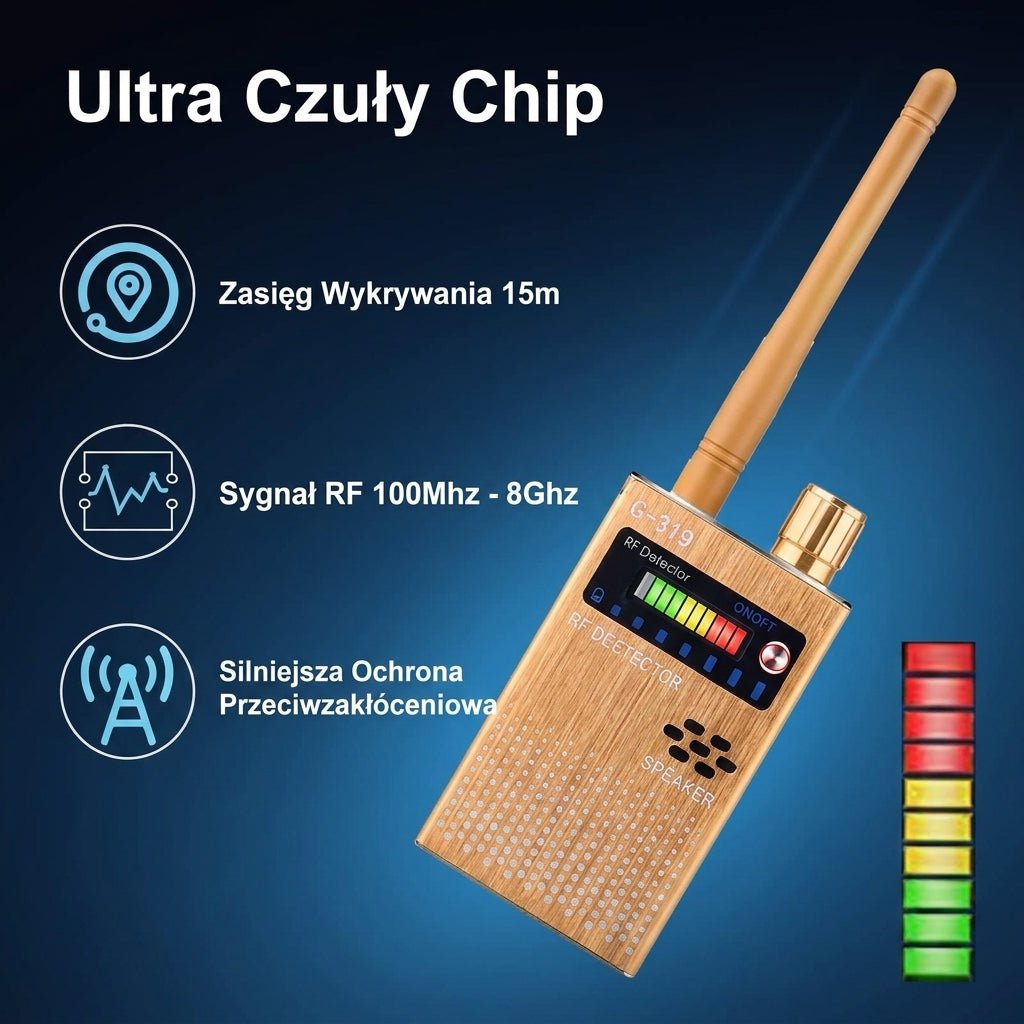 Wykrywacz Sygnałów RF i GPS – Detekcja Ukrytych Kamer i Lokalizatorów do Domu i Biura 11