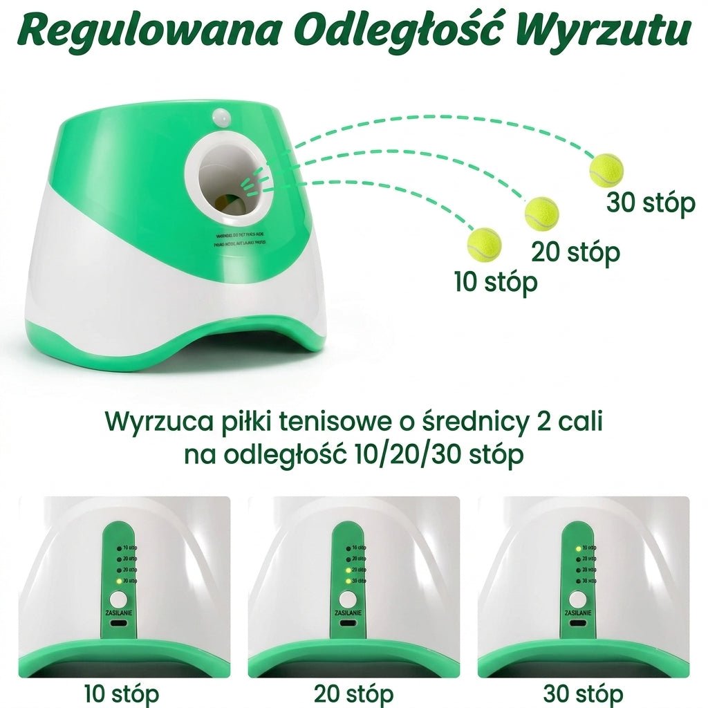Wyrzutnia Piłek dla Psa – Regulacja 3, 6 i 9 m, Z 6 Mini Piłkami 3