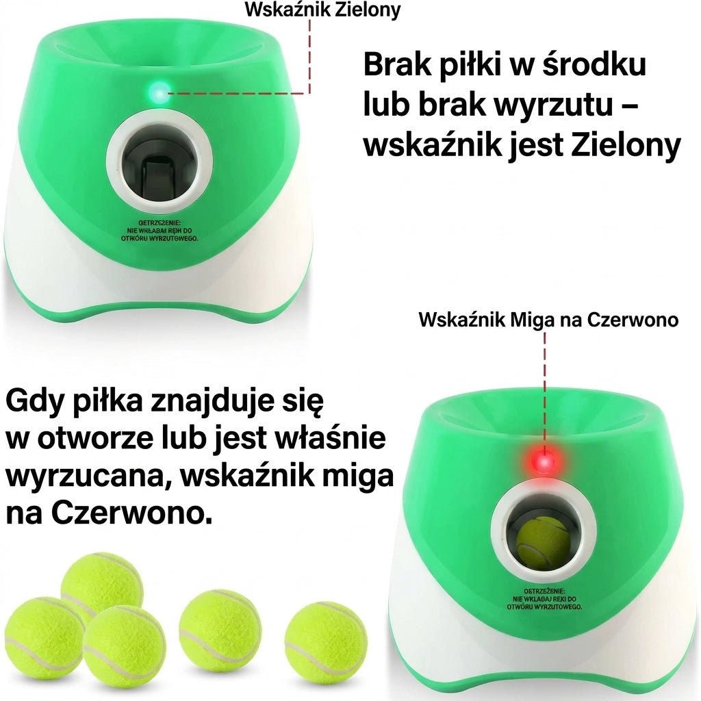 Wyrzutnia Piłek dla Psa – Regulacja 3, 6 i 9 m, Z 6 Mini Piłkami 4