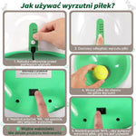 Wyrzutnia Piłek dla Psa – Regulacja 3, 6 i 9 m, Z 6 Mini Piłkami 5