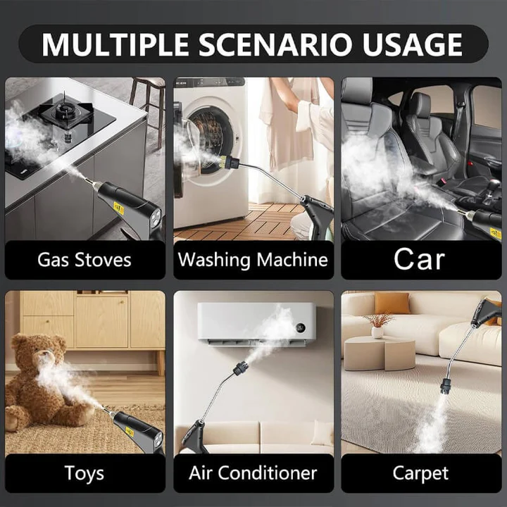 Wysokociśnieniowy Odkurzacz Parowy 2500 W z Rękawiczkami Ochronnymi - Skuteczne Czyszczenie Bez Chemii 2