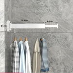 Wysuwany Stojak Do Suszenia Tkanin - Składany Wieszak Montowany Na Ścianie 3