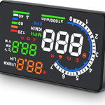 Wyświetlacz Head Up HUD P8 do Samochodu – 5,5'' Ekran, OBD2 i GPS, Montaż na Słupku A lub Desce 0