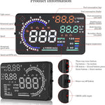 Wyświetlacz Head Up HUD P8 do Samochodu – 5,5'' Ekran, OBD2 i GPS, Montaż na Słupku A lub Desce 6