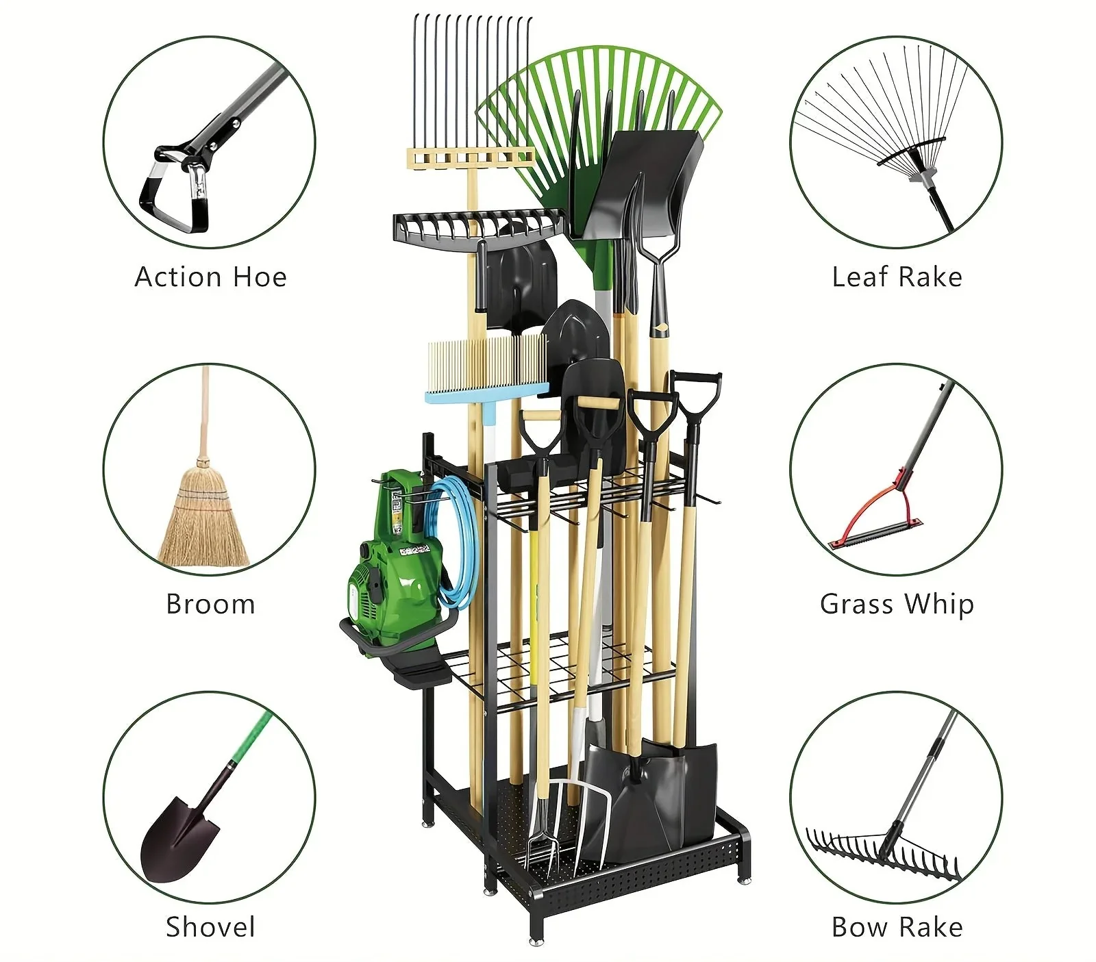 Wytrzymały Stojak Ogrodowy Trójpoziomowy z Opcjonalnymi Kółkami i Haczykami 2