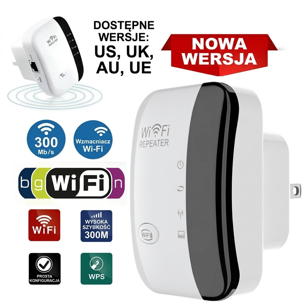 Wzmacniacz Wi-Fi do Domu i Biura – Zwiększa Zasięg i Prędkość Sygnału Wi-Fi 2