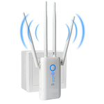 Wzmacniacz WiFi do Gniazdka z Czterema Antenami – Długi Zasięg do 760m, Prędkość 1200 Mb/s 1