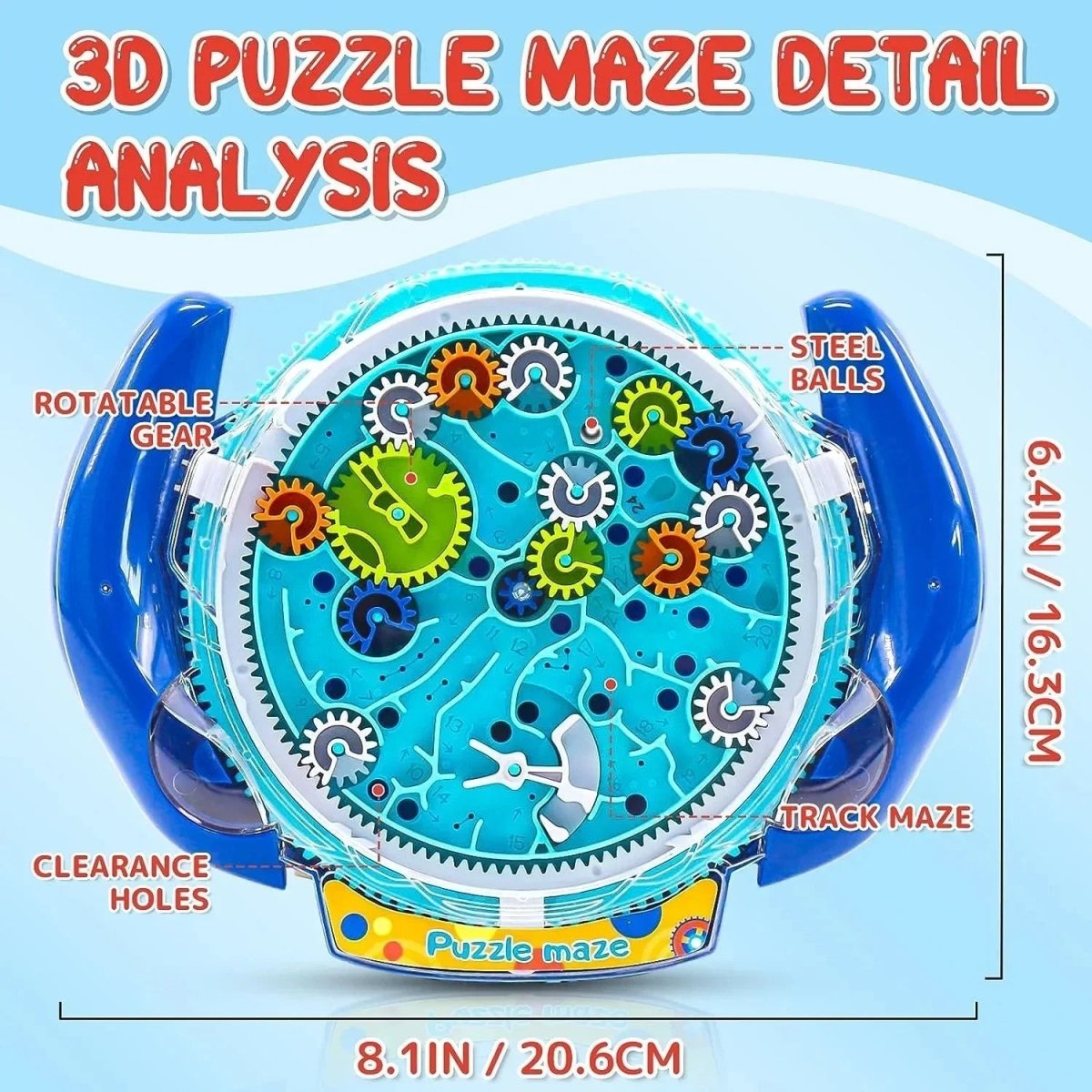 Zabawka Edukacyjna 3D dla 2, 3, 4, 5 Latka – Labirynt Rozwijający Logikę i Motorykę 2