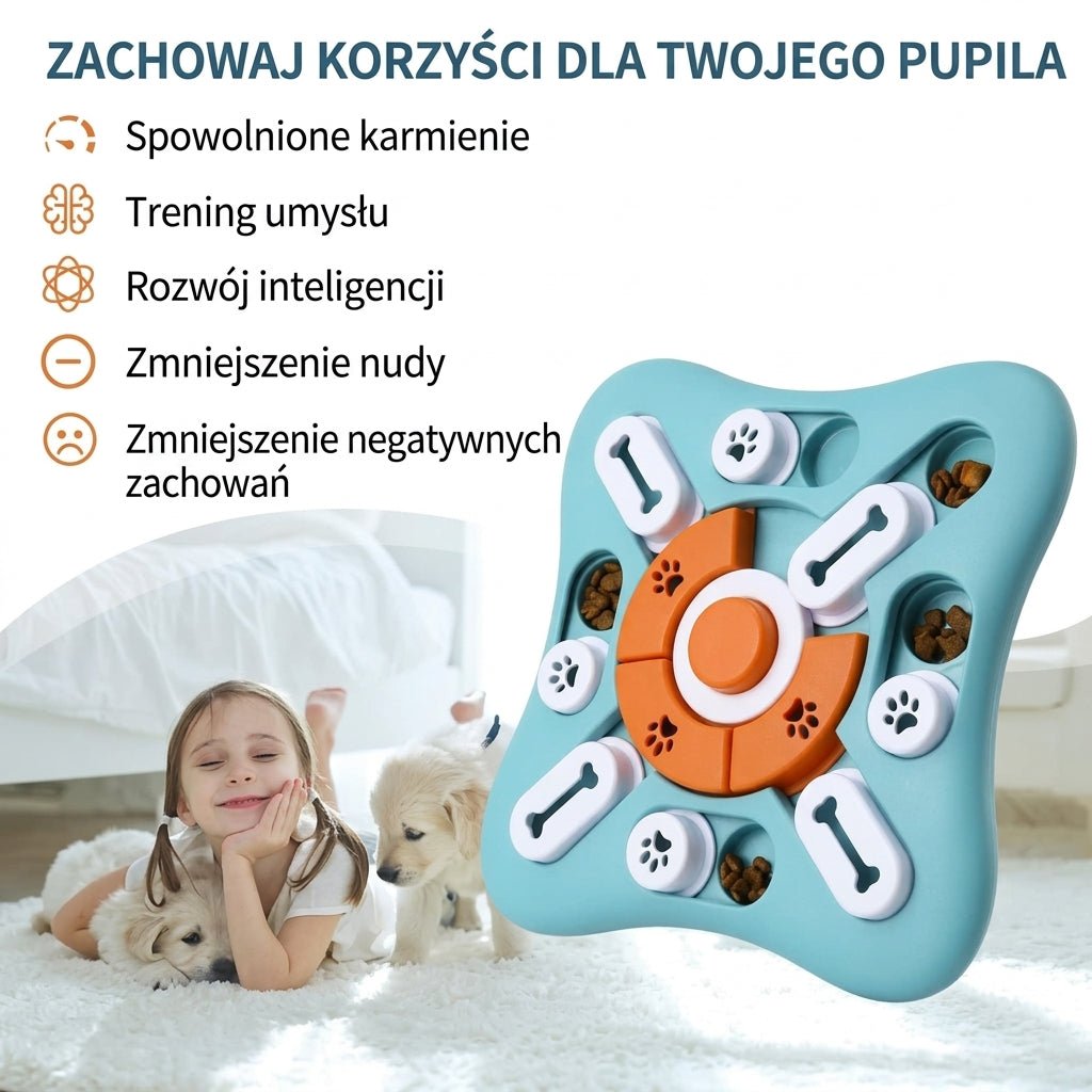 Zabawka Interaktywna dla Psów z Układanką i Smakołykami – Antypoślizgowa 21,5 cm 11