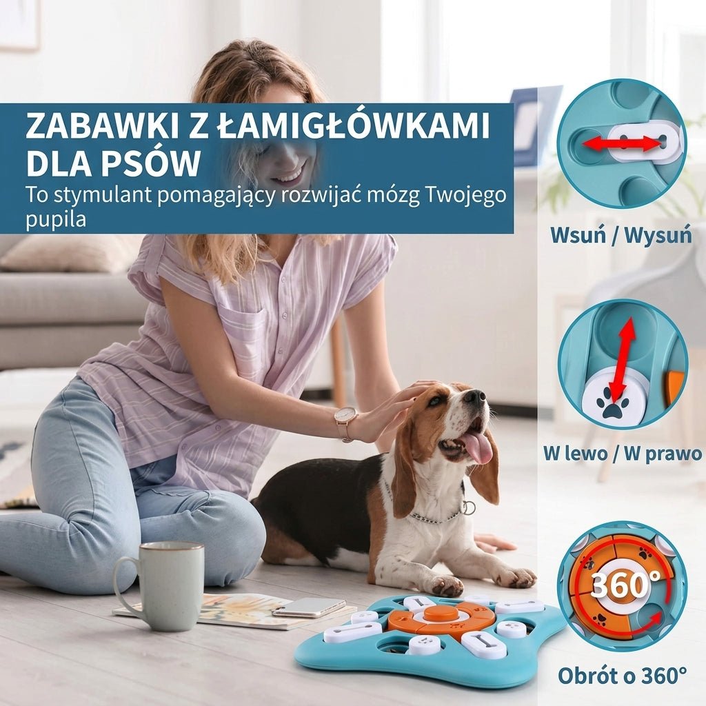 Zabawka Interaktywna dla Psów z Układanką i Smakołykami – Antypoślizgowa 21,5 cm 8