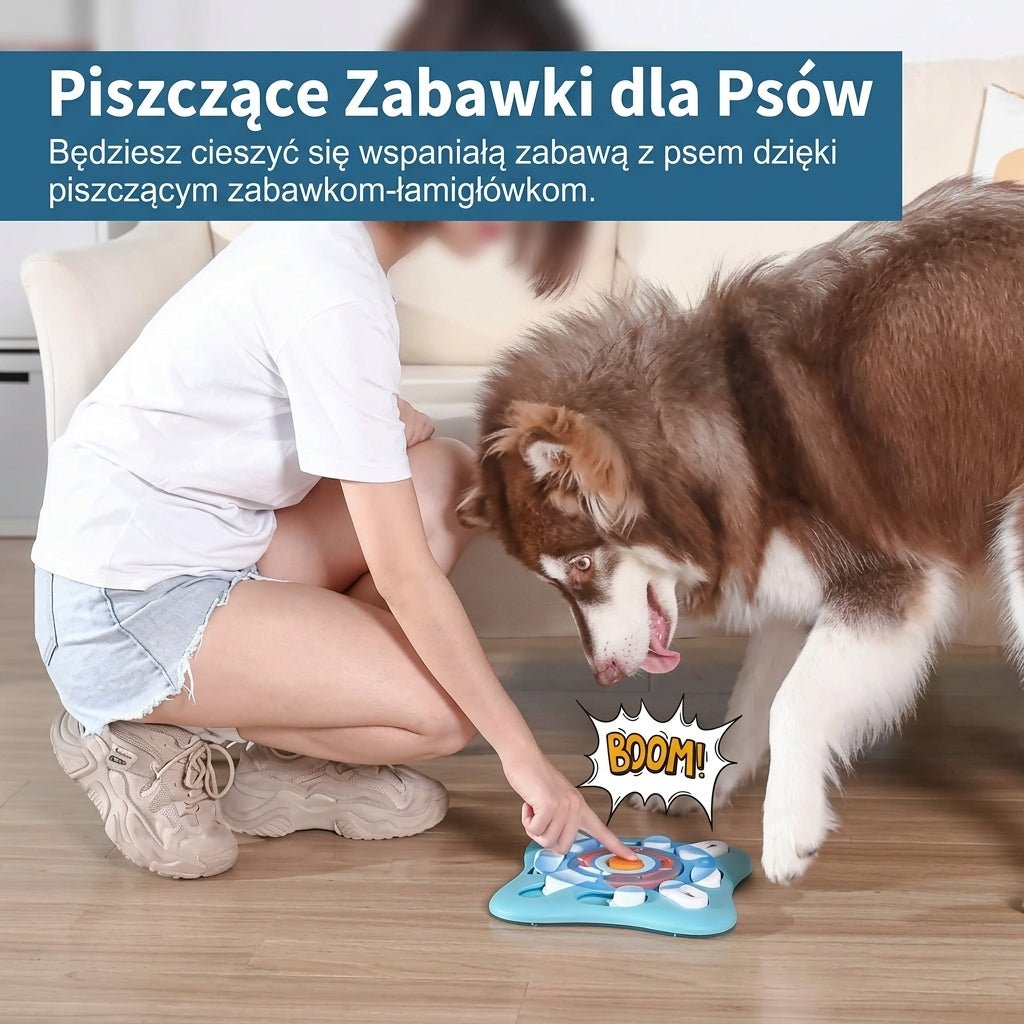 Zabawka Interaktywna dla Psów z Układanką i Smakołykami – Antypoślizgowa 21,5 cm 12