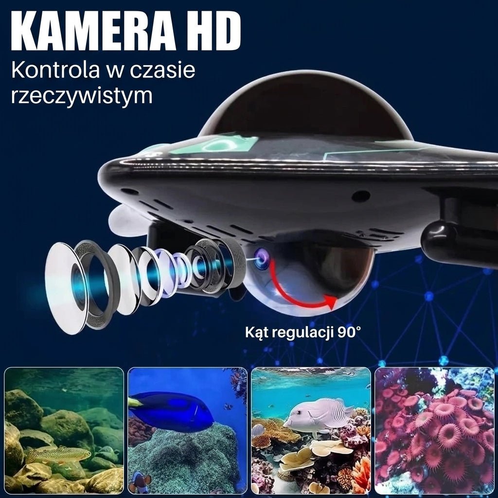 Zabawka Łódź Podwodna RC z Kamerą Wi-Fi – 6-Kanałowe Sterowanie, Do 10 m 16