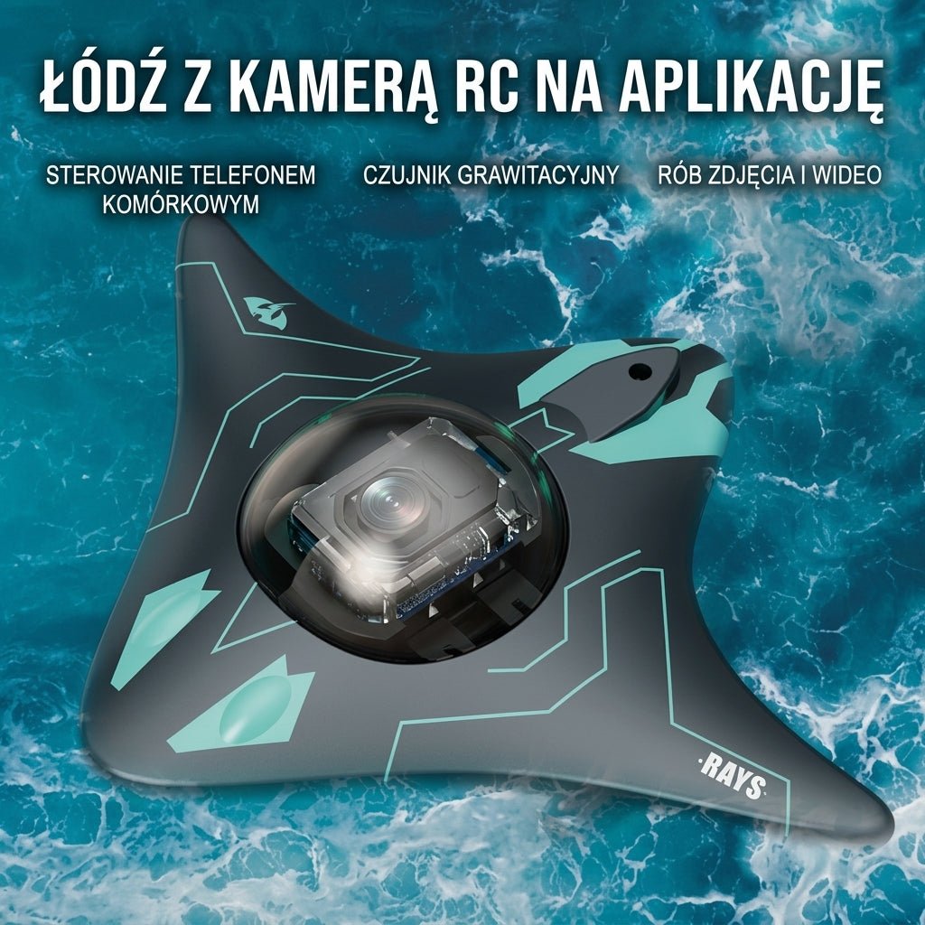 Zabawka Łódź Podwodna RC z Kamerą Wi-Fi – 6-Kanałowe Sterowanie, Do 10 m 5