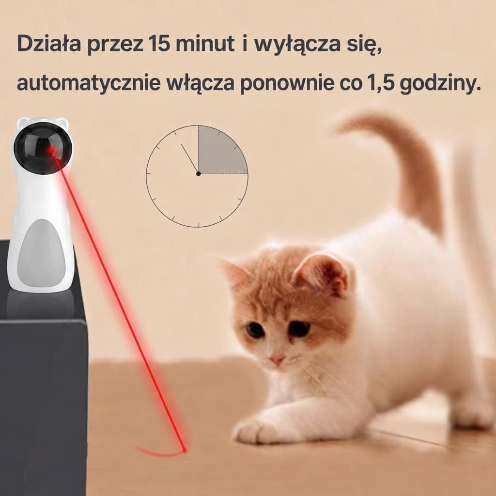 Zabawka dla kota interaktywna z automatycznym laserem – Stymulująca zabawa w domu 9