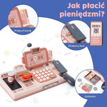Zabawka edukacyjna dla 3 latka – Kasa fiskalna z akcesoriami do nauki liczenia i zabawy 7