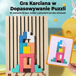 Zabawki Montessori Klocki Drewniane Edukacyjne z Kartami – 42 Elementy do Nauki i Zabawy 11