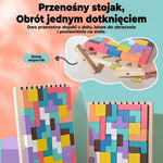 Zabawki Montessori Klocki Drewniane Edukacyjne z Kartami – 42 Elementy do Nauki i Zabawy 4