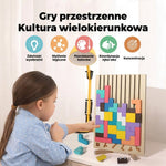 Zabawki Montessori Klocki Drewniane Edukacyjne z Kartami – 42 Elementy do Nauki i Zabawy 9