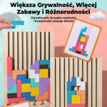 Zabawki Montessori Klocki Drewniane Edukacyjne z Kartami – 42 Elementy do Nauki i Zabawy 10