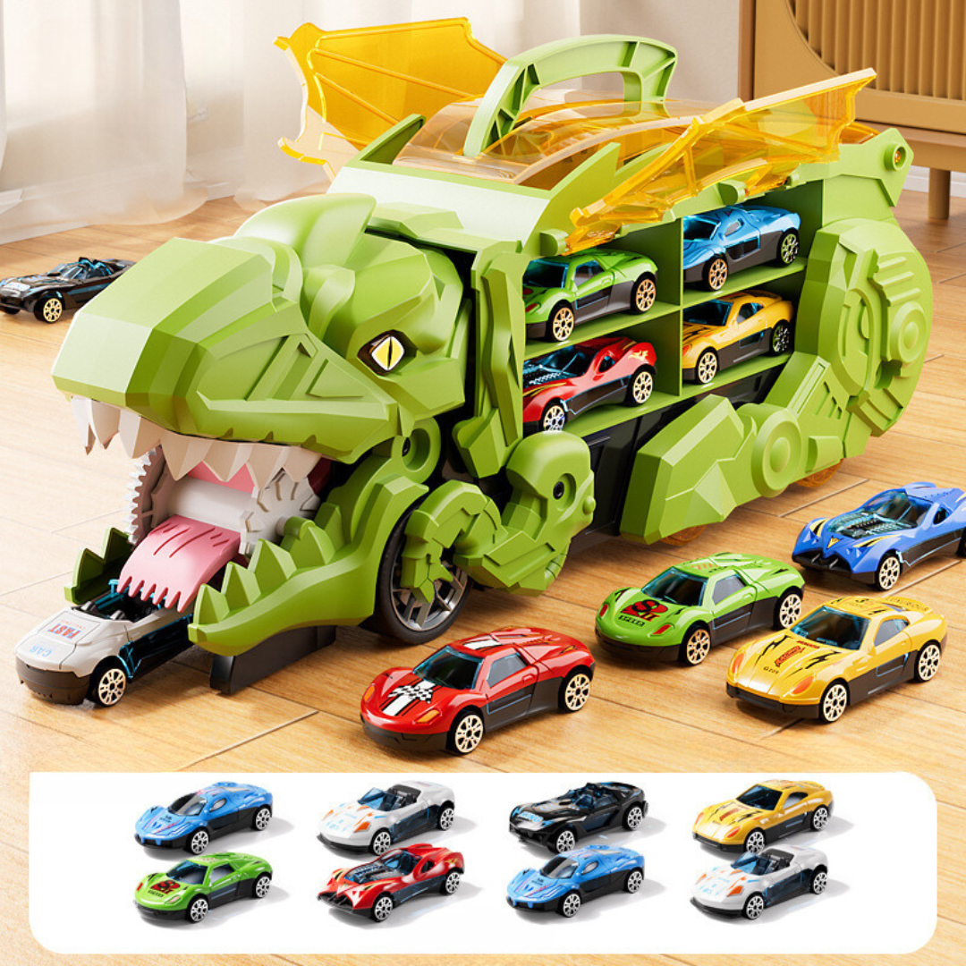 Zabawki dla Dzieci - Ciężarówka z Dinozaurem i 2 Mini Samochodziki z LED 1