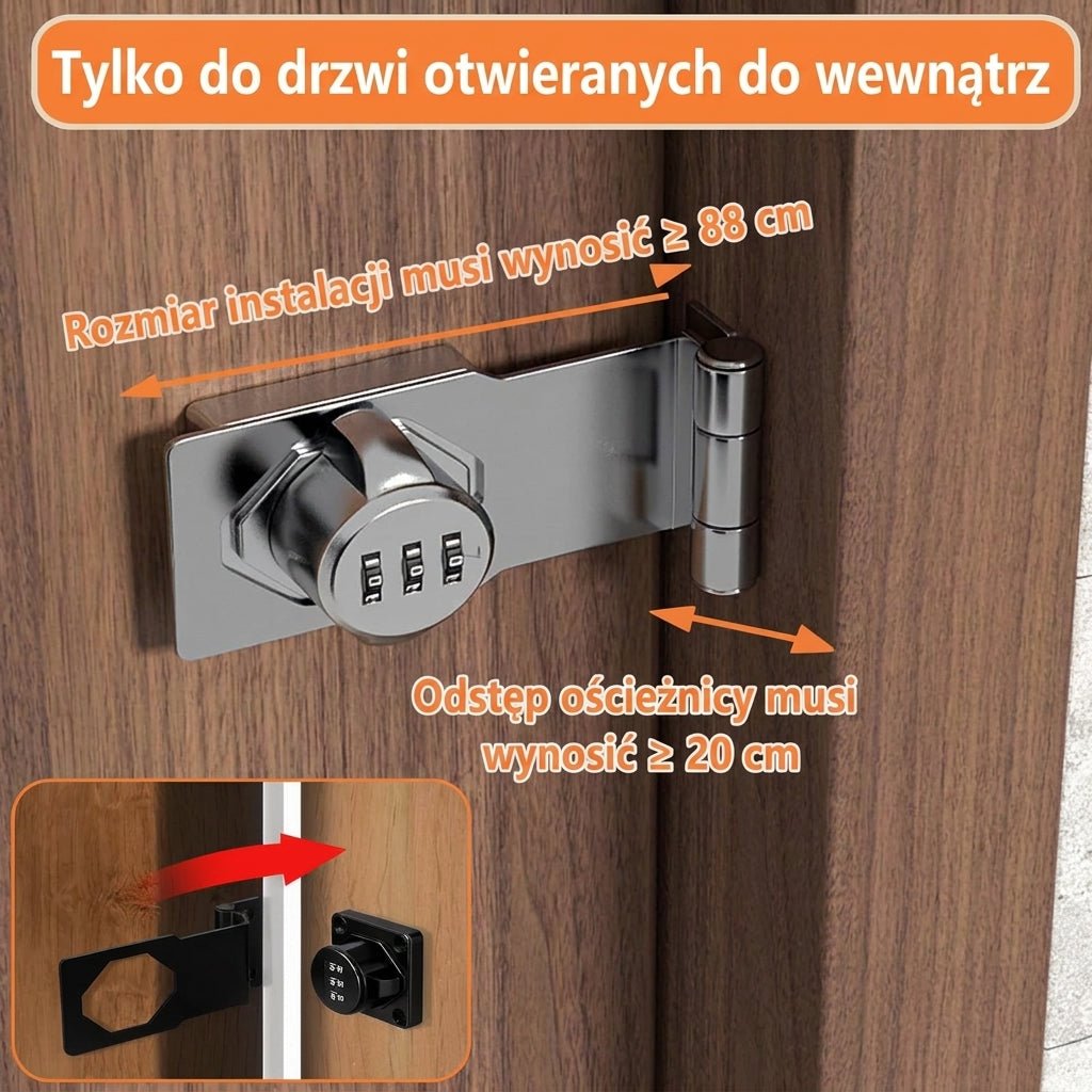 Zamek Do Drzwi Bez Klucza – Szyfrowy, Kompaktowy, Łatwy w Instalacji 12