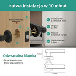 Zamek do drzwi wejściowych bezkluczykowy – Biometryczny z Ekranem Dotykowym i Aplikacją Mobilną 3