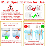 Zanurzeniowy Podgrzewacz Wody Elektryczny 1000-2000 W - Szybkie i Przenośne Rozwiązanie 4