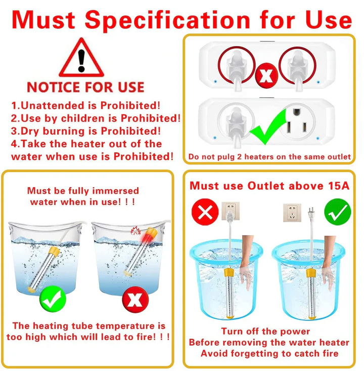 Zanurzeniowy Podgrzewacz Wody Elektryczny 1000-2000 W - Szybkie i Przenośne Rozwiązanie 4