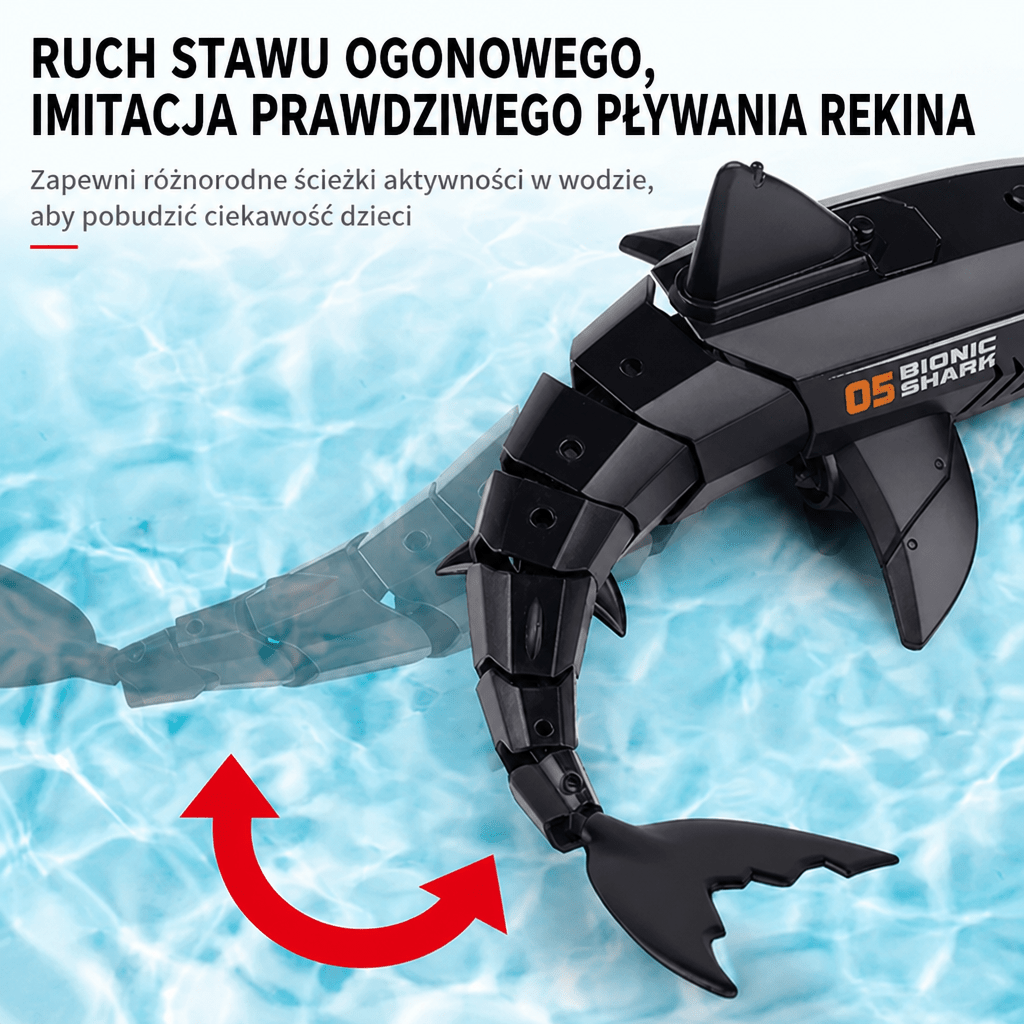Zdalnie Sterowana Łódź Podwodna Rekina – Elektryczna Zabawka Wodna z USB, Łatwe Sterowanie