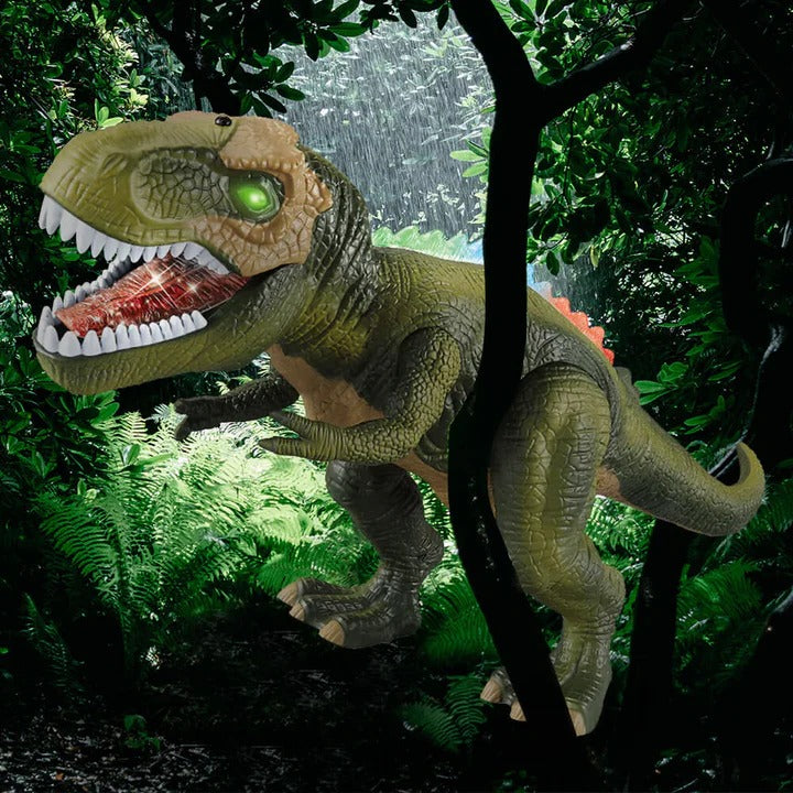 Zdalnie Sterowany Dinozaur T-Rex z LED - Chodząca i Ryczy Zabawka dla 3 Latka 4