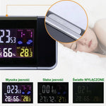 Zegar Projekcyjny z Wyświetlaczem LCD – Pomiar Temperatury i Wilgotności, Trzy Alarmy 7