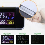 Zegar Projekcyjny z Wyświetlaczem LCD – Pomiar Temperatury i Wilgotności, Trzy Alarmy 3