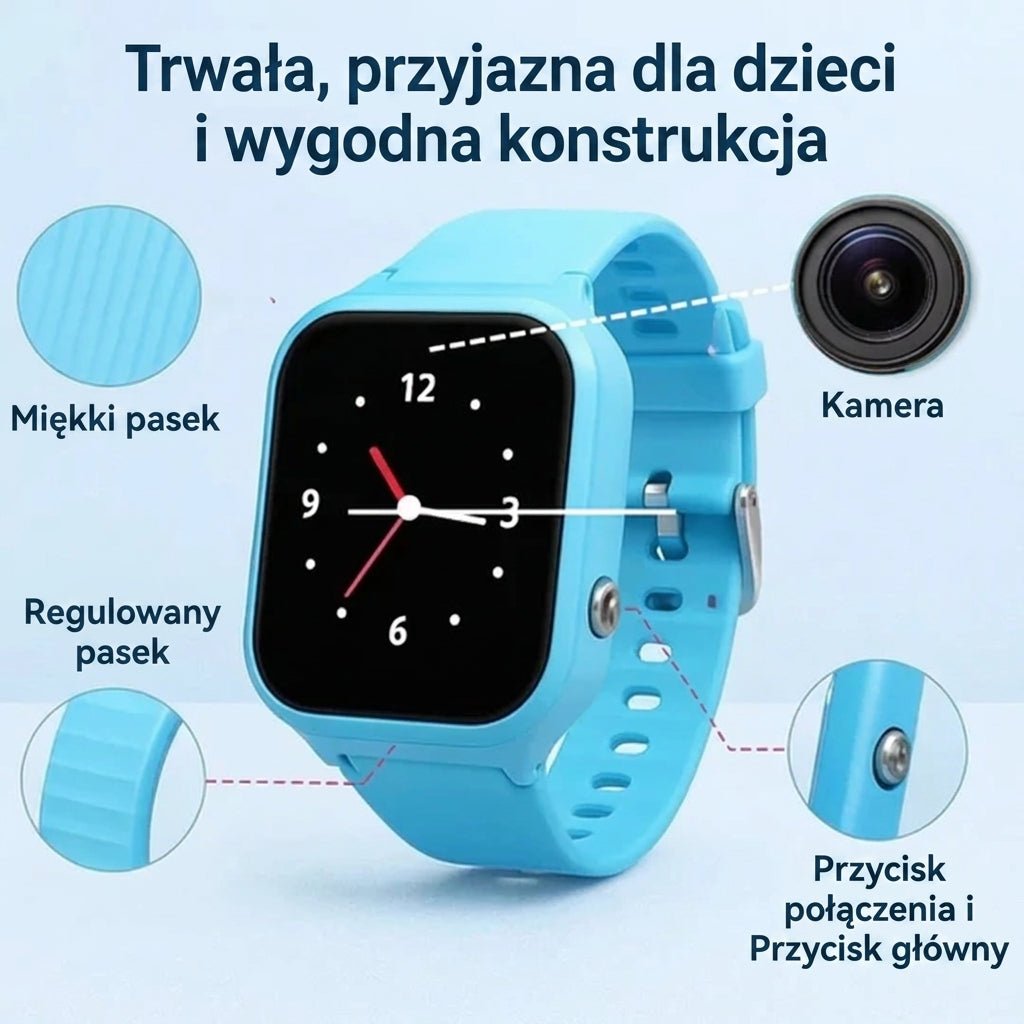 Zegarek Dziecięcy z GPS i Połączeniami Dwukierunkowymi – Wodoodporny, Z Przyciskem SOS 1