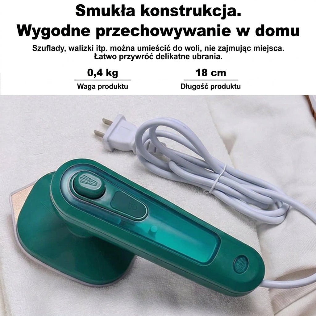 Żelazko Parowe Kompaktowe z Szybkim Nagrzewaniem – Prasowanie Na Sucho i Mokro 4