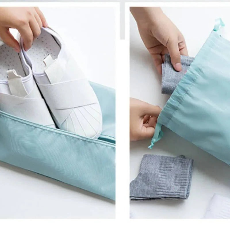 Zestaw 7 Kostek Podróżnych - Organizery Podróżne z Wodoodporną Kosmetyczką 8