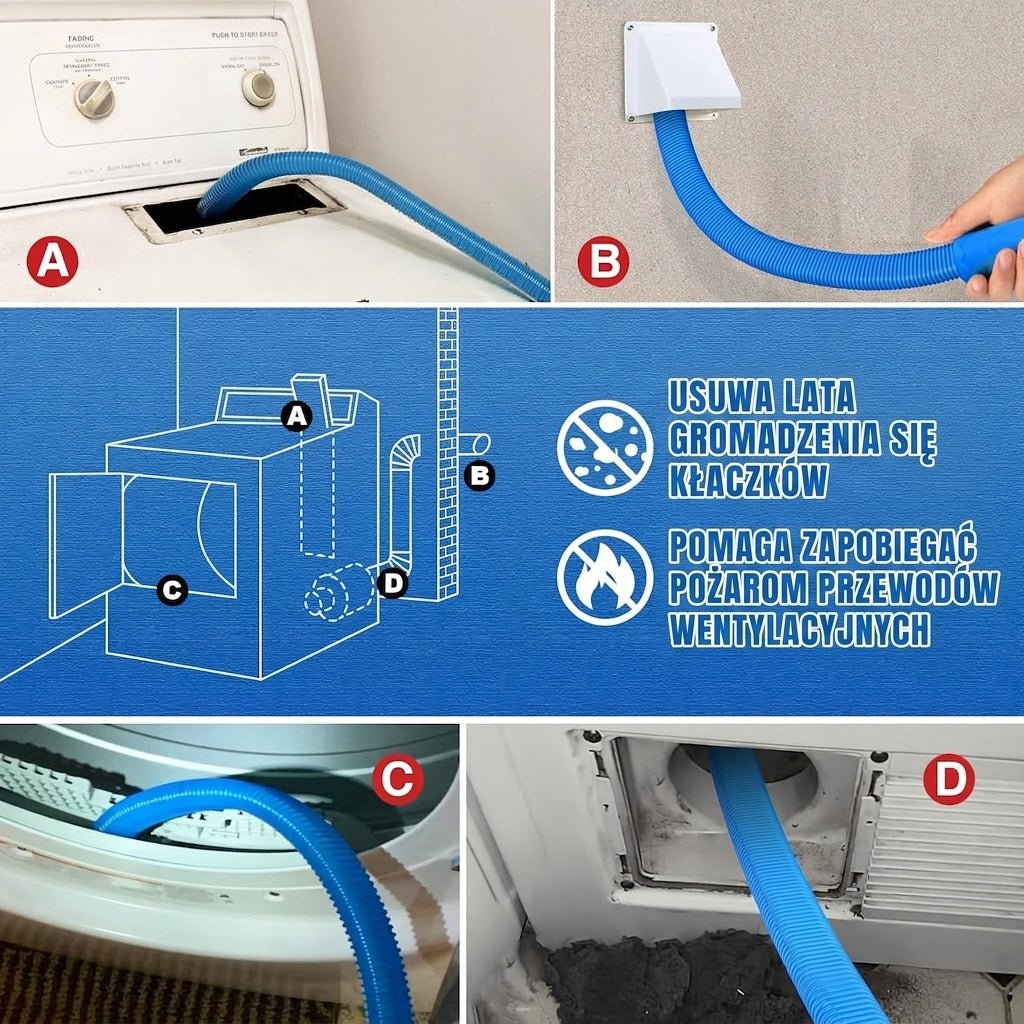 Zestaw Do Czyszczenia Otworów Wentylacyjnych – Elastyczna Końcówka Do Odkurzacza 9