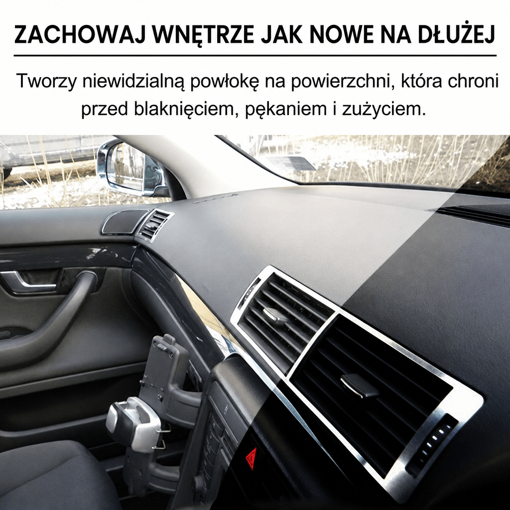 Zestaw Do Czyszczenia Wnętrza Samochodu – 3 Sztuki, Szybkoschnący Spray do Skóry i Plastiku