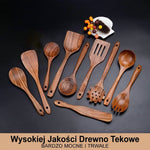 Zestaw Narzędzi Kuchennych z Drewna Tekowego – Odporne i Trwałe do Codziennego Gotowania 8