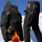 Zestaw Outdoorowy Męski z Wodoodporną Kurtką i Spodniami – Polarowa Podszewka, Wiatroszczelny 0