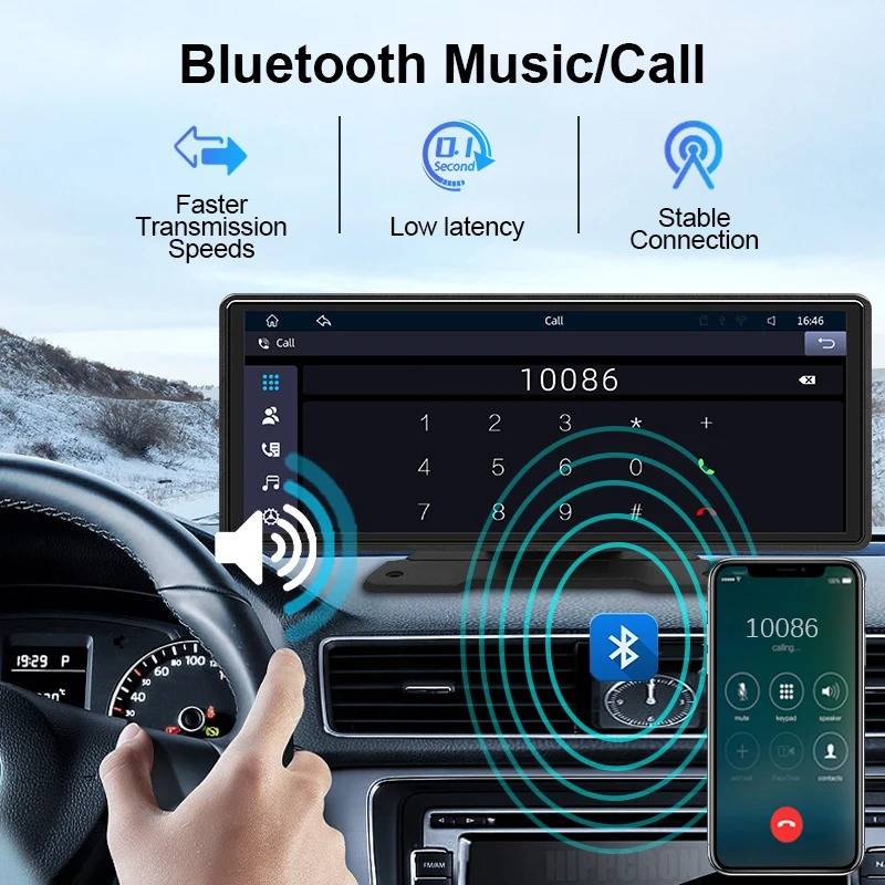 Zestaw Stereo Samochodowy z Ekranem Dotykowym 10,26 – Bluetooth i Kamera Cofania z LED 4