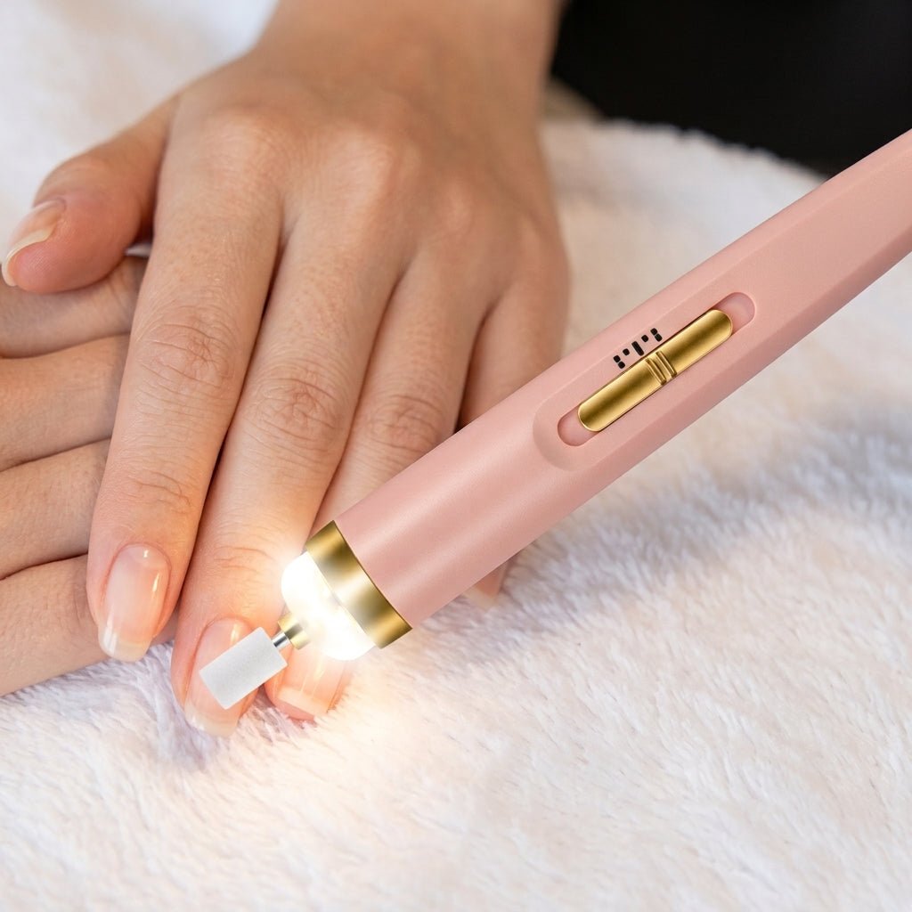 Zestaw do Manicure Elektryczny Bezprzewodowy z Regulacją Prędkości – 5 Końcówek, Oświetlenie LED 11