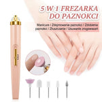 Zestaw do Manicure Elektryczny Bezprzewodowy z Regulacją Prędkości – 5 Końcówek, Oświetlenie LED 3