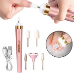 Zestaw do Manicure Elektryczny Bezprzewodowy z Regulacją Prędkości – 5 Końcówek, Oświetlenie LED 0