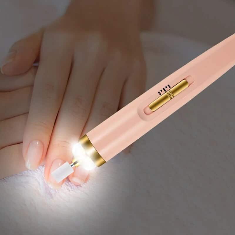 Zestaw do Manicure Elektryczny Bezprzewodowy z Regulacją Prędkości – 5 Końcówek, Oświetlenie LED 5