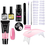 Zestaw do Manicure z Lampą UV – Polygel do Stylizacji Paznokci w Domu z Akcesoriami 12