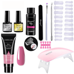 Zestaw do Manicure z Lampą UV – Polygel do Stylizacji Paznokci w Domu z Akcesoriami 14